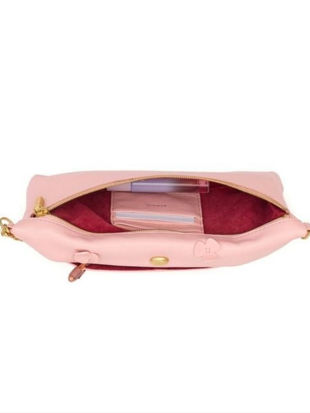 Hammitt Invitation Brushed Gold Floral Clutch bag Flamingo pink pastel new NWT - Picture 8 of 8